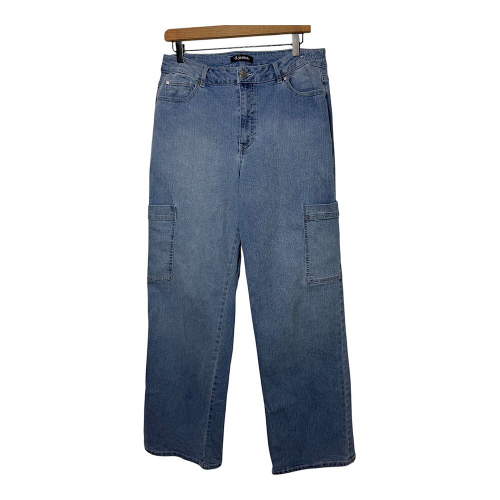 Dr, Jeans Blue Wide Leg Denim Pants Women 12 High Rise